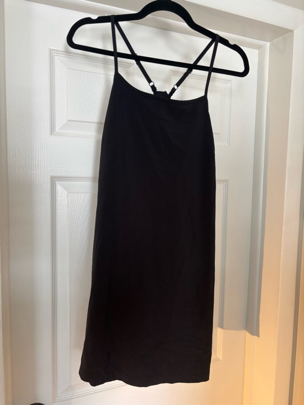 all in motion Black Mini Slip Dress with Strappy Back